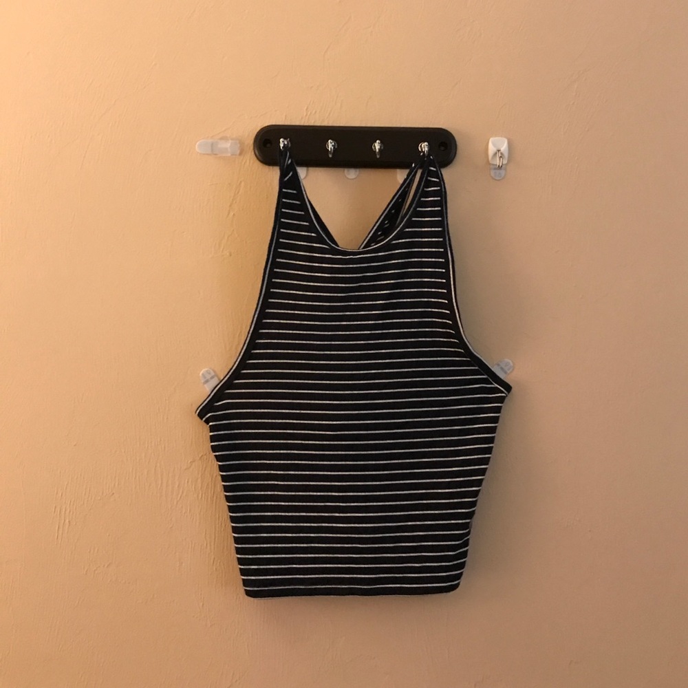 “Hollister” Striped Crop Top